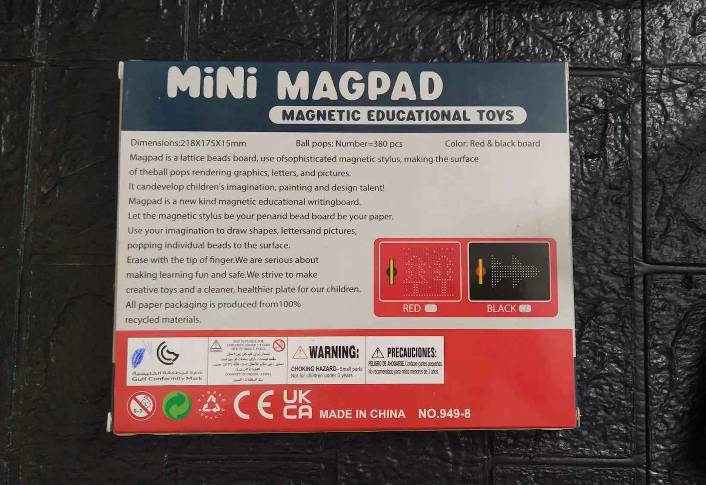 Mini Magpad With 380 pcs Ball Pops Magnetic Education Toys