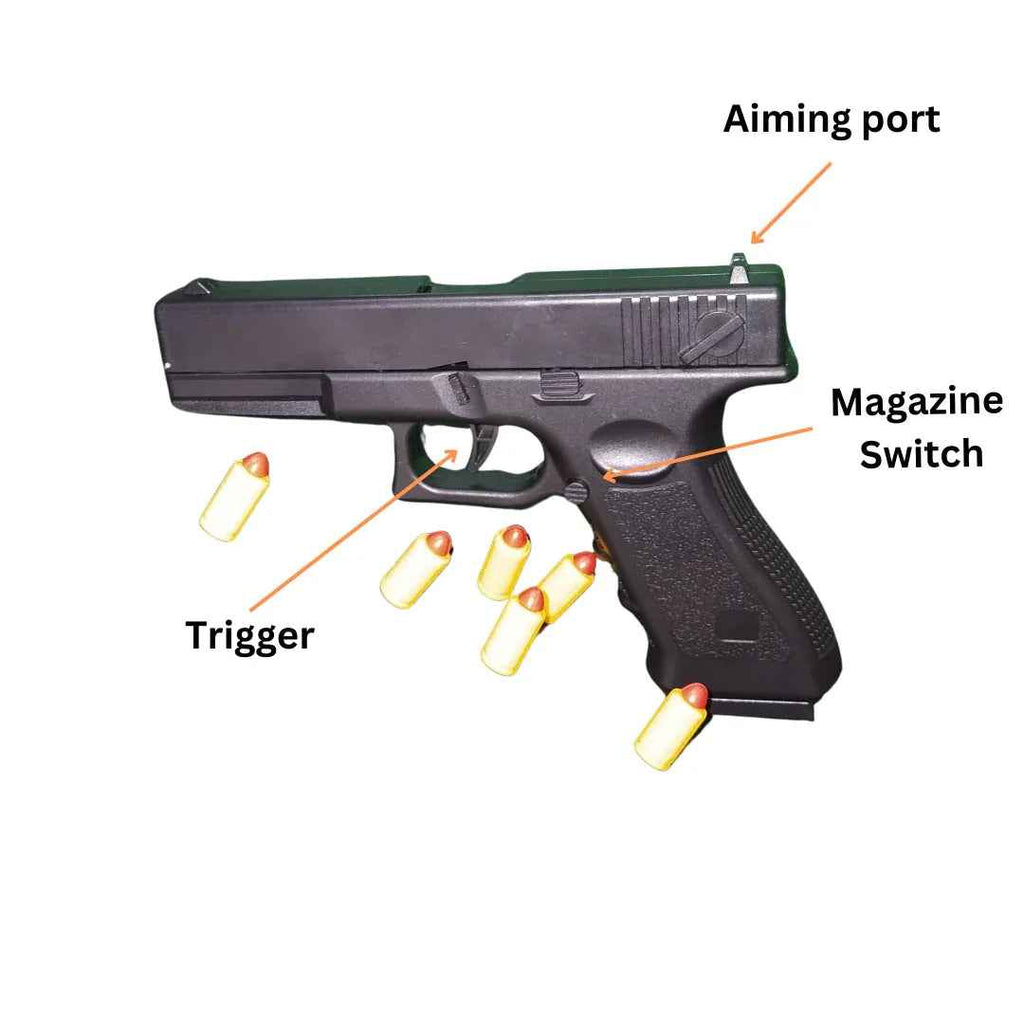 AUTOMATIC SHELL EJECTION SOFT BULLET GLOCK GUN