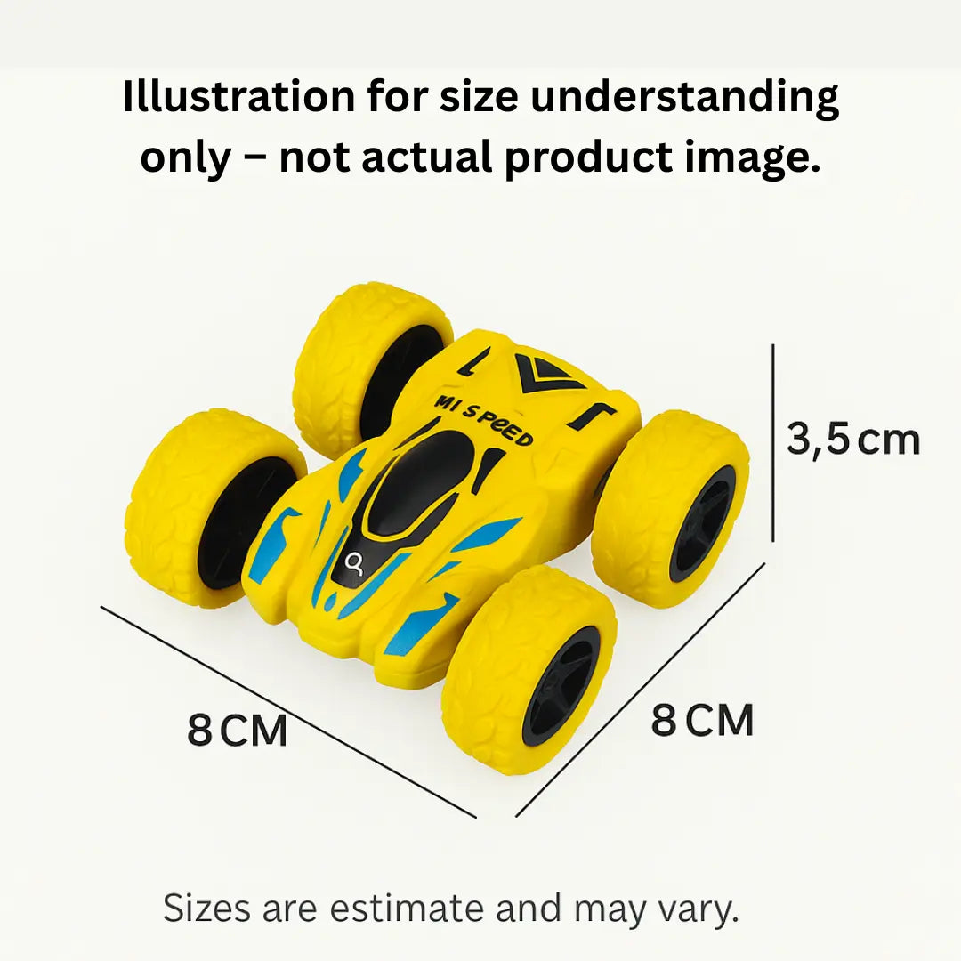 Pack of 3 Double-Sided 4WD Stunt Cars – Friction Powered Flip Cars