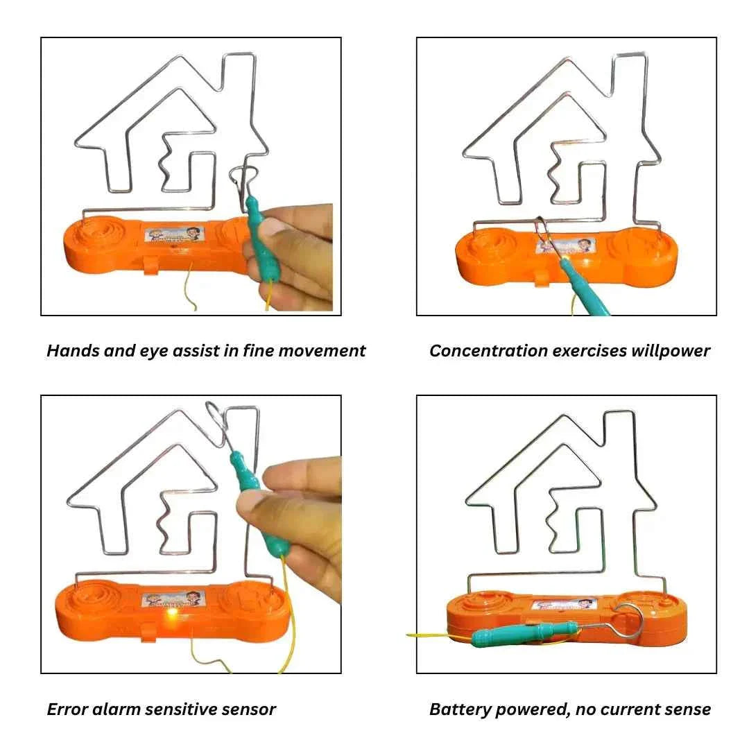 Electric Maze Game for Kids – Light & Sound Puzzle Toy
