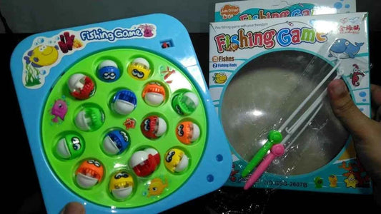 Fishing Game Toy For Kids 15 Pc Fish 2 Fishing Sticks Cell Operated